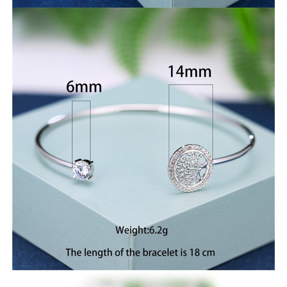 NIB 14 kt white gold Tree of Life Bracelet - Picture 3 of 4